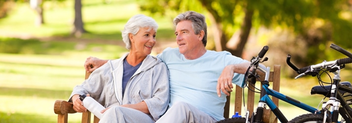 Aging Couple on Bench